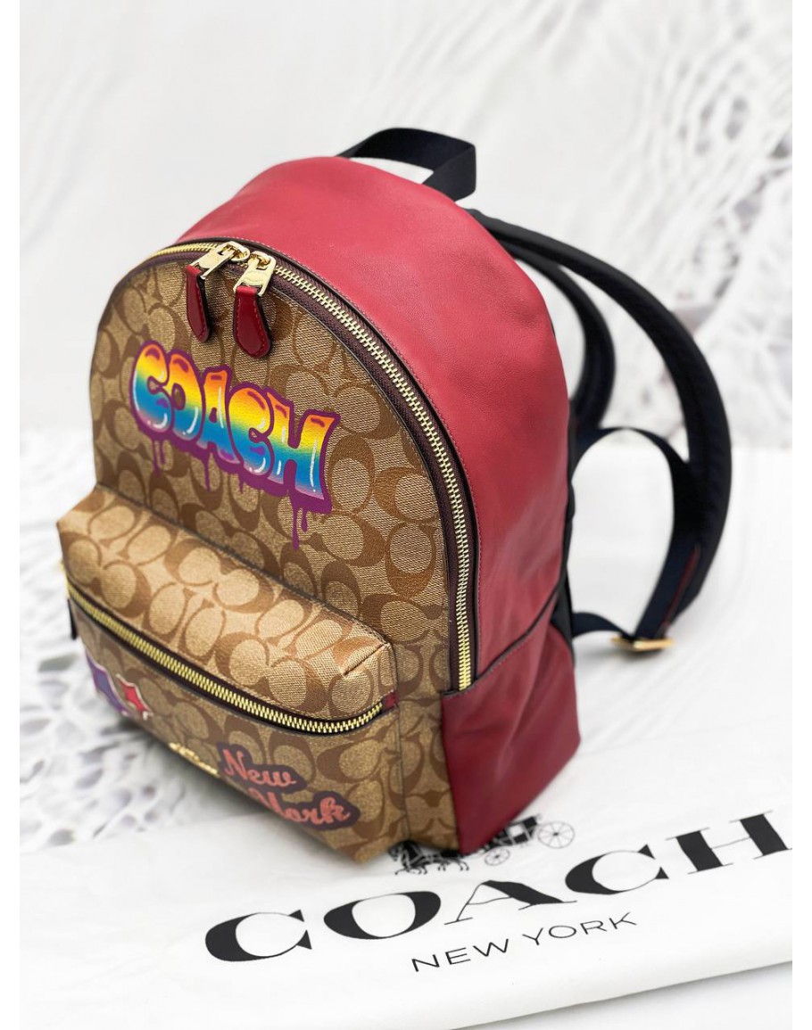 Coach graffiti backpack best sale